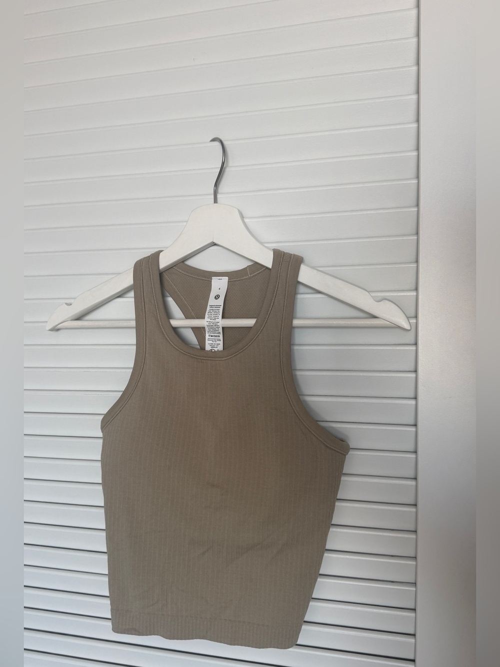 Lululemon Ebb To Street Cropped Racerback Tank - Sheer Oak